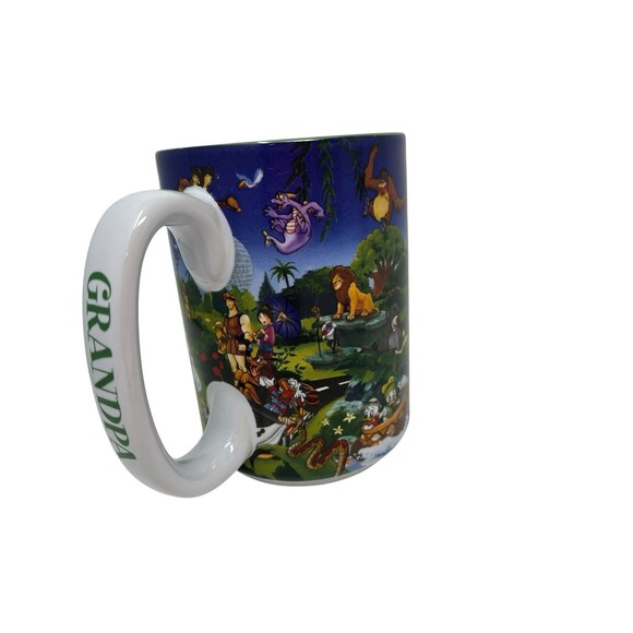 Walt Disney World Mug Cup GRANDPA Four Parks Coffee Tea All Over Character - Picture 5 of 14